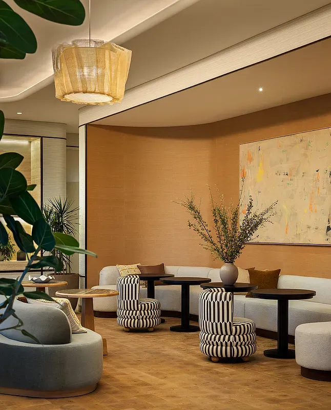 a view of swimming pool with outdoor seating