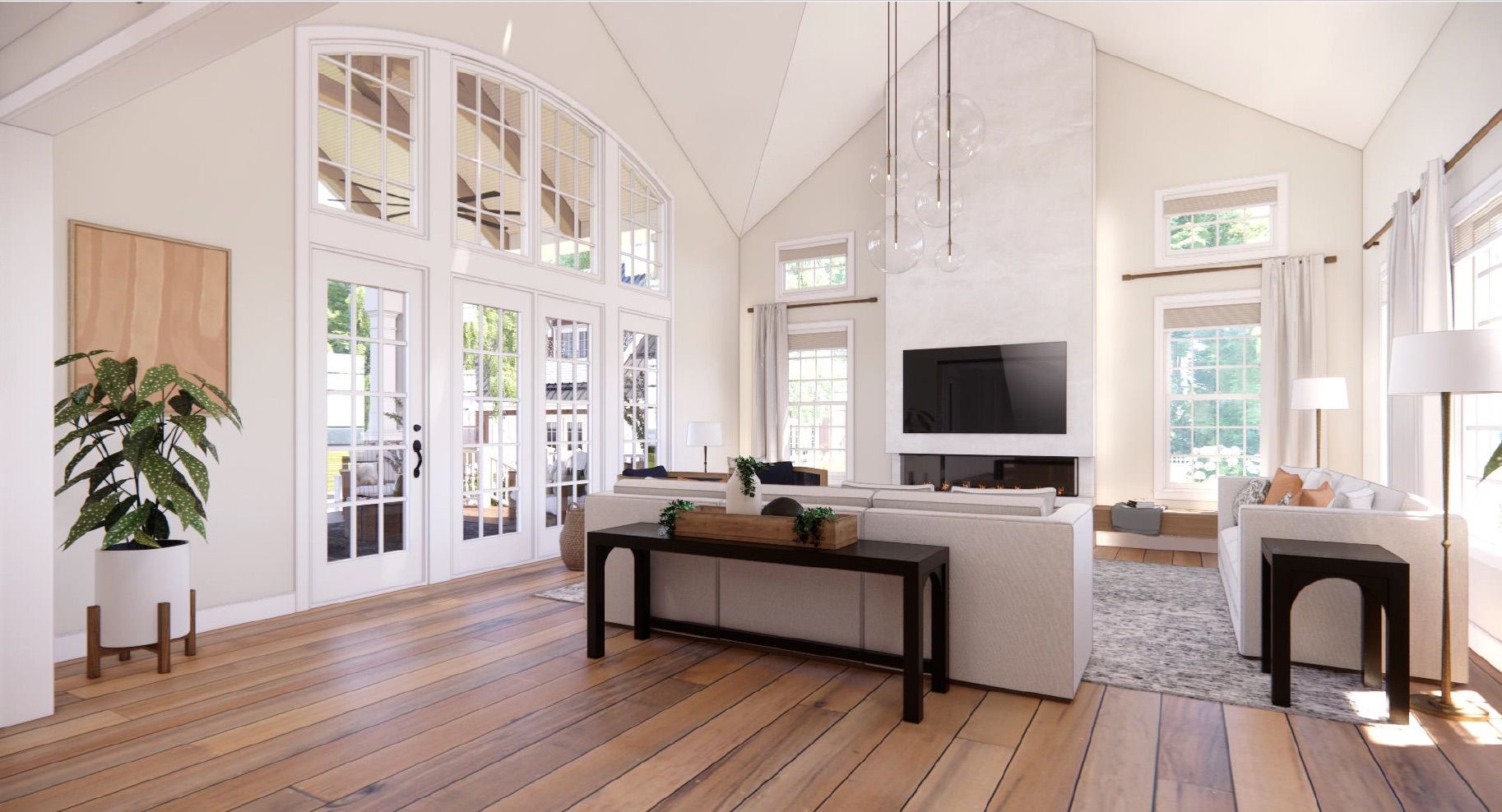 321 Lurgan Road New Hope, PA 18938 - Photo 23 of 30 a living room with furniture fireplace and flat screen tv