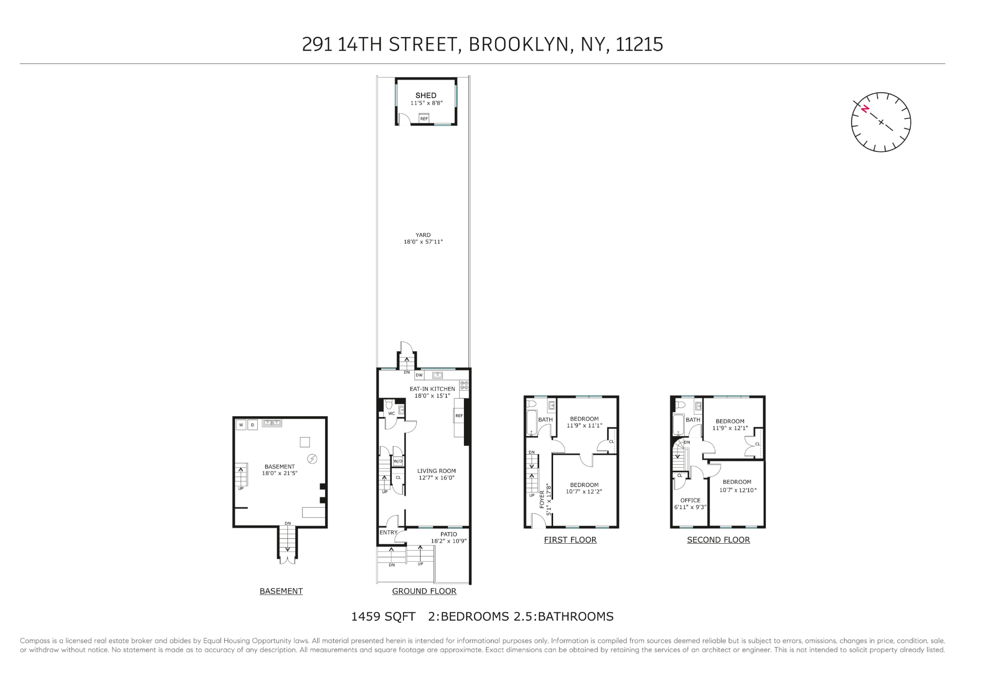 291 14th Street Brooklyn, NY 11215 - Photo 10 of 10 a picture of a floor plan