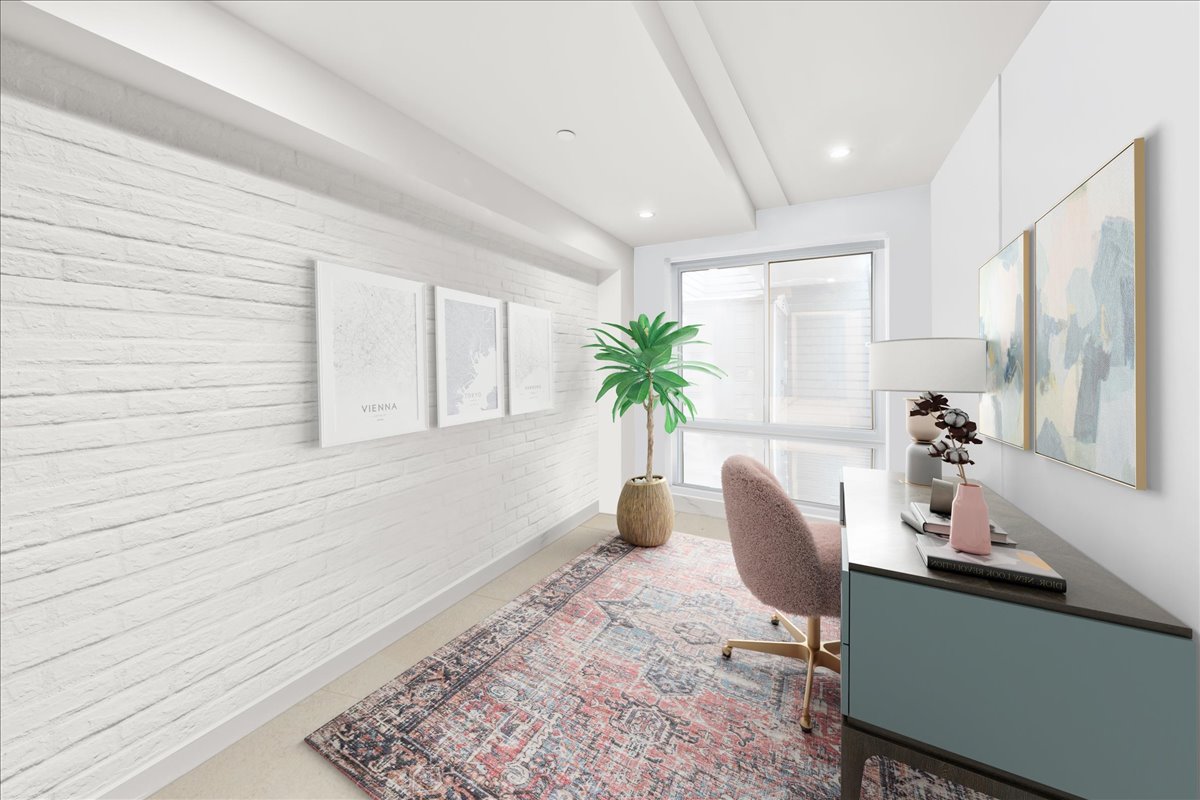 577 Madison Street, Unit 1B Brooklyn, NY 11221 - Photo 10 of 15 a living room with furniture and a potted plant