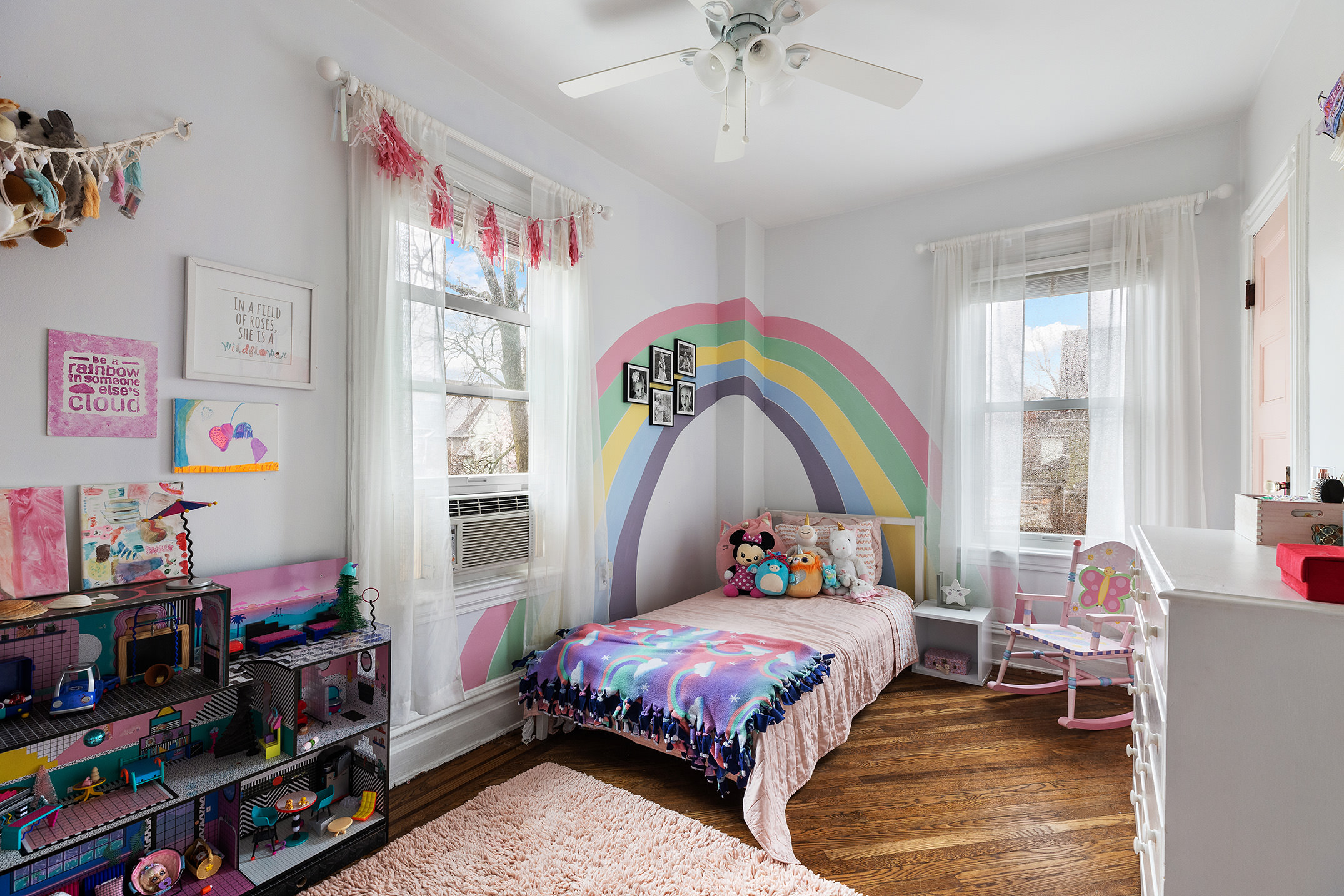 267 Marlborough Road Brooklyn, NY 11226 - Photo 10 of 14 a bedroom with a bed and a chandelier