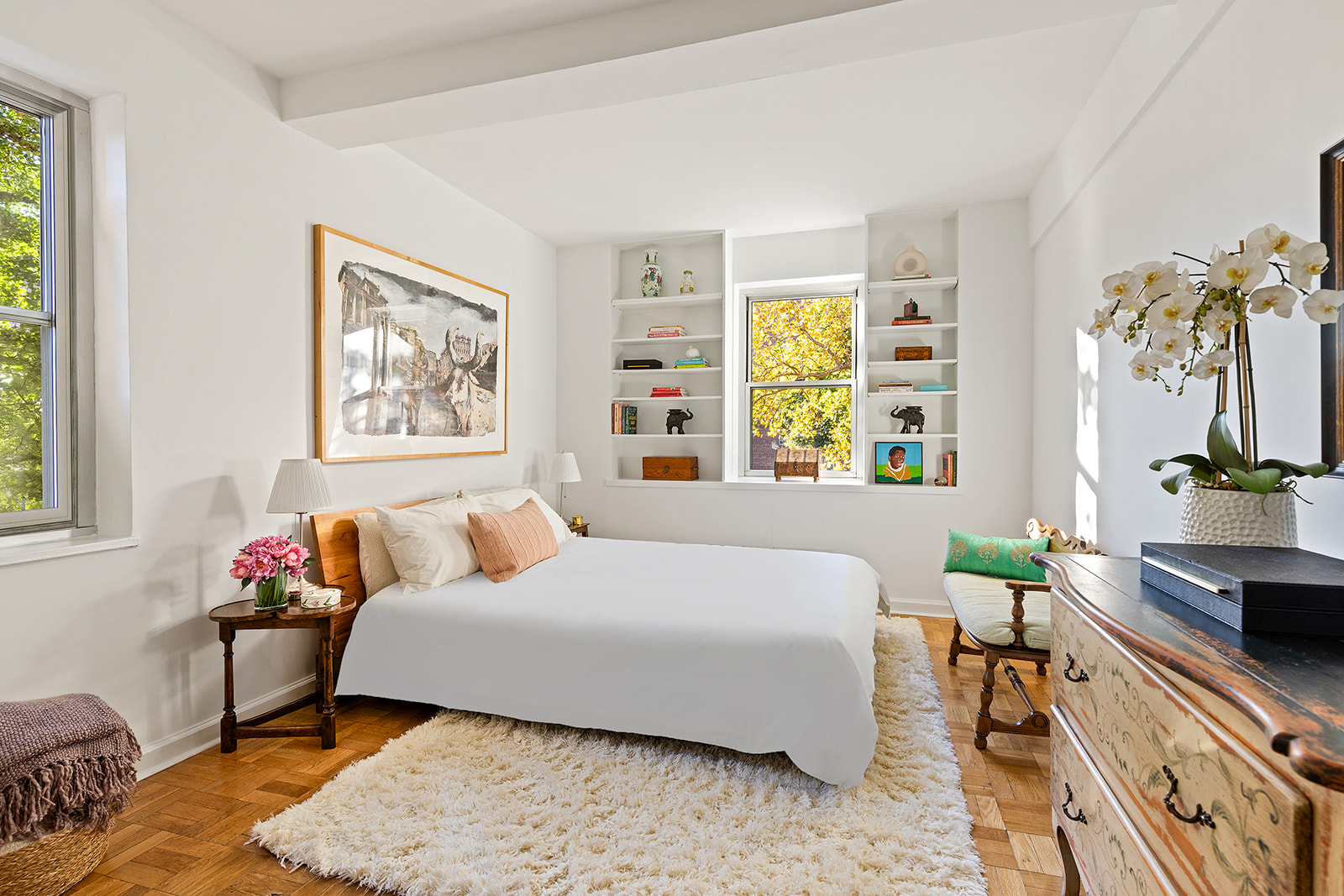 550 Grand Street, Unit G3E Manhattan, NY 10002 - Photo 5 of 7 a bedroom with a bed furniture and a window