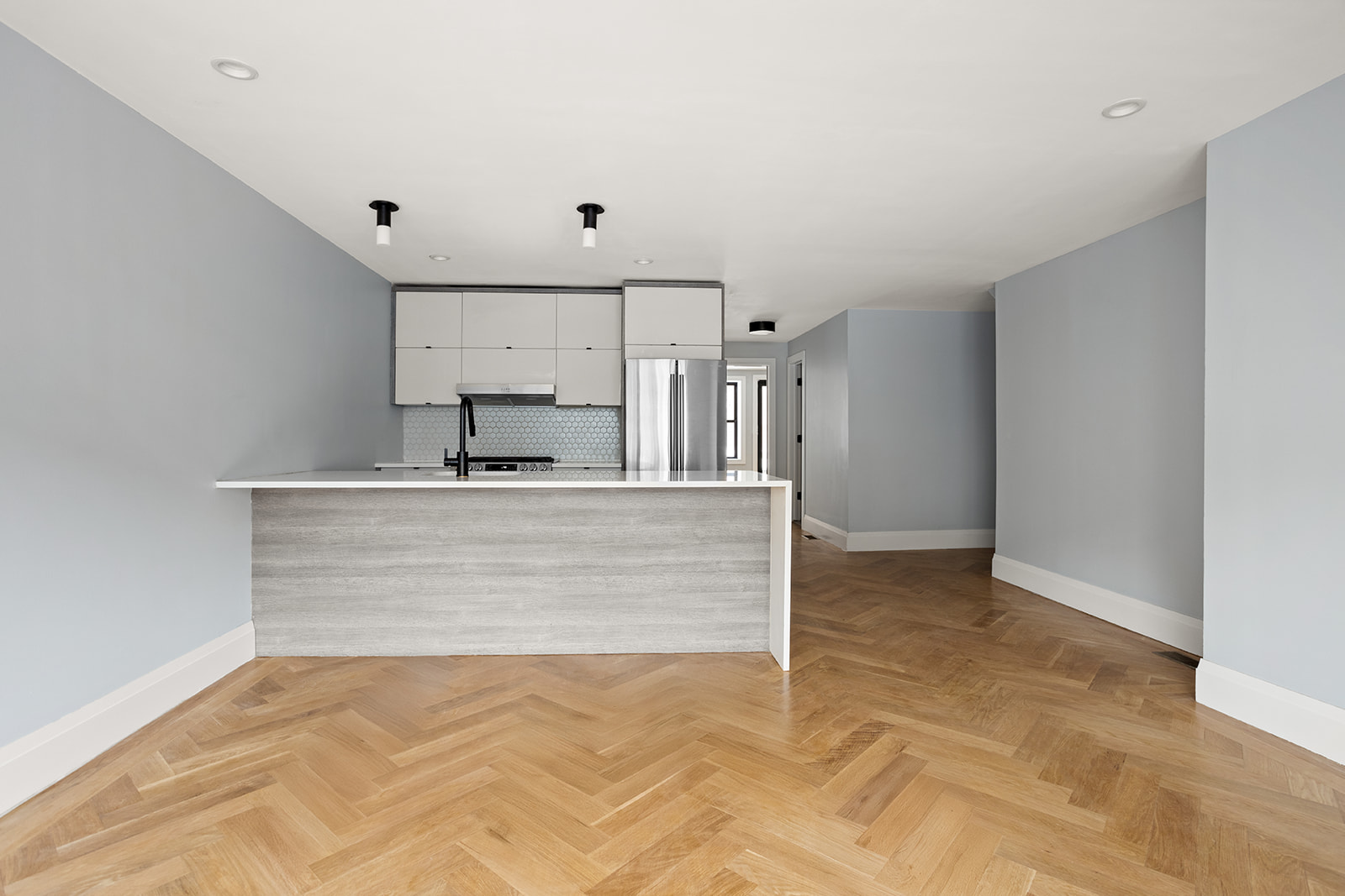 1183 Jefferson Avenue, Unit 1 Brooklyn, NY 11221 - Photo 1 of 11 a view of kitchen with cabinets and outdoor space