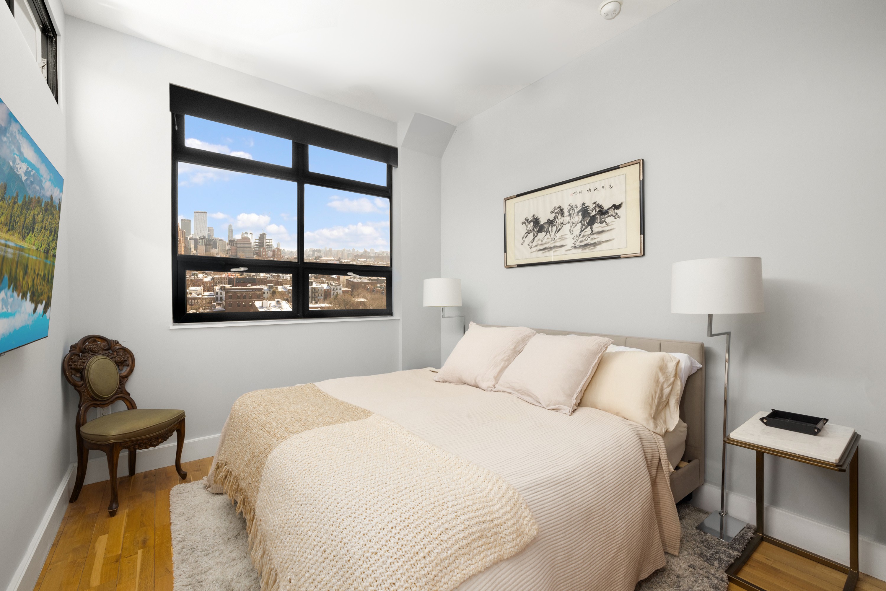 360 Furman Street, Unit 1110 Brooklyn, NY 11201 - Photo 6 of 23 a bedroom with a bed and a window