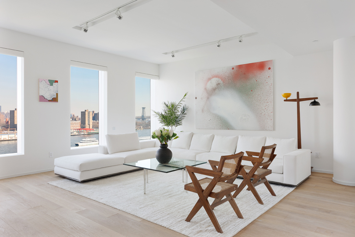 1 John Street, Unit PHC Brooklyn, NY 11201 - Photo 13 of 26 a living room with furniture and a potted plant