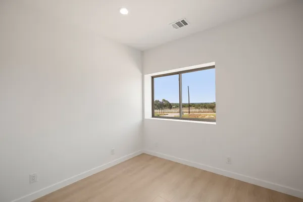 an empty room with a window