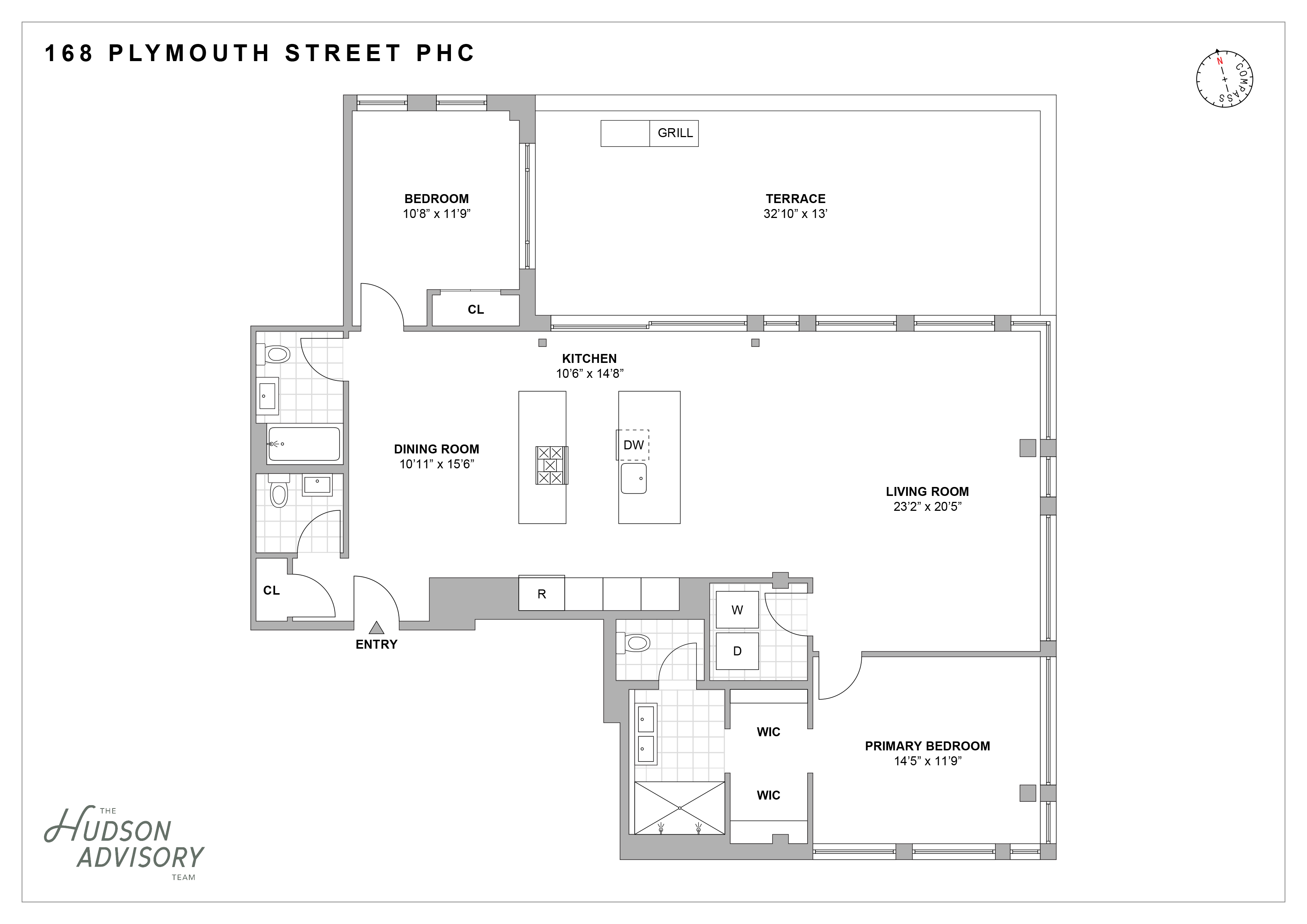 168 Plymouth Street, Unit PHC Brooklyn, NY 11201 - Photo 19 of 19 a picture of a floor plan