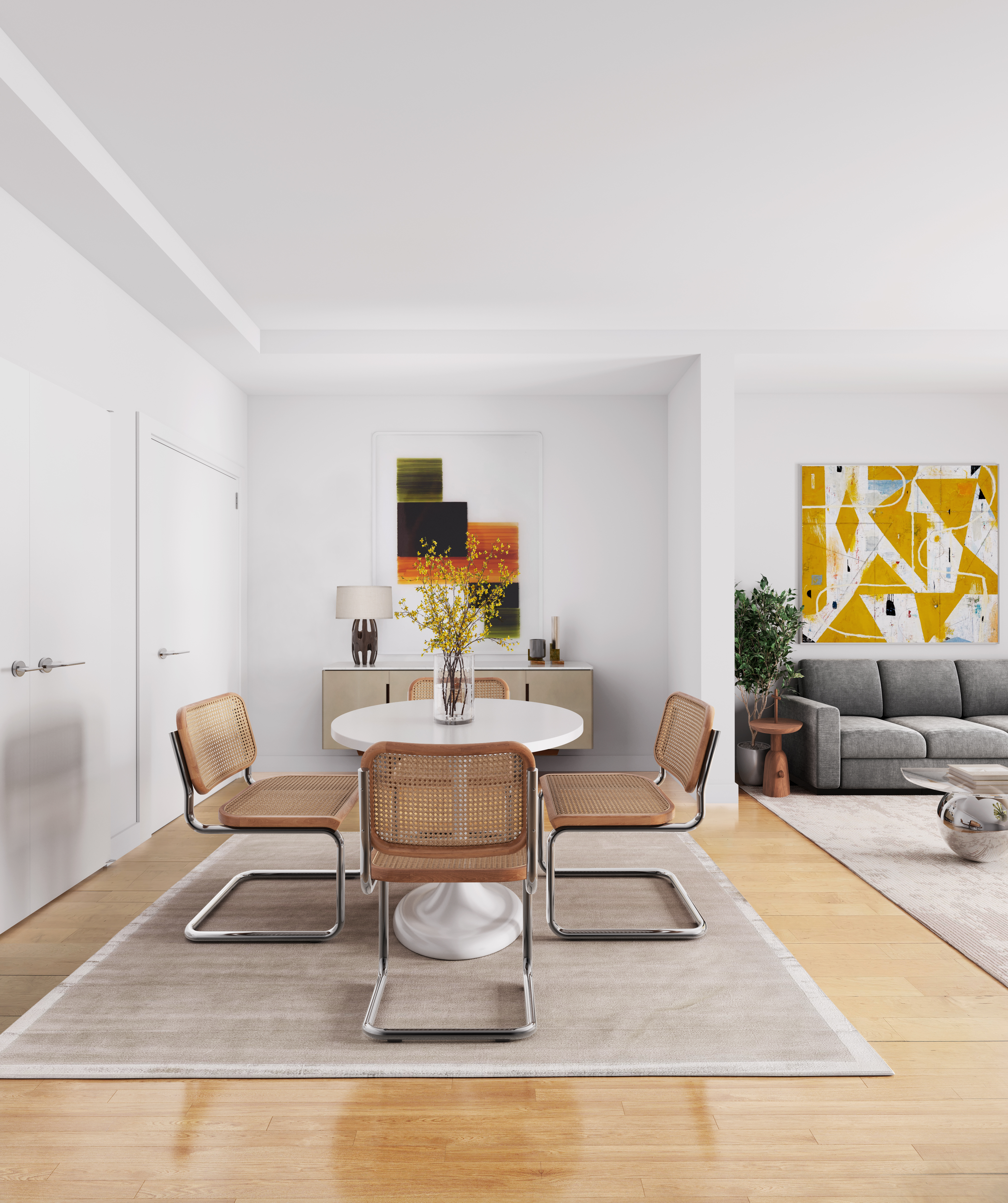 15 Broad Street, Unit 2108 Manhattan, NY 10005 - Photo 7 of 22 a living room with furniture and a couch