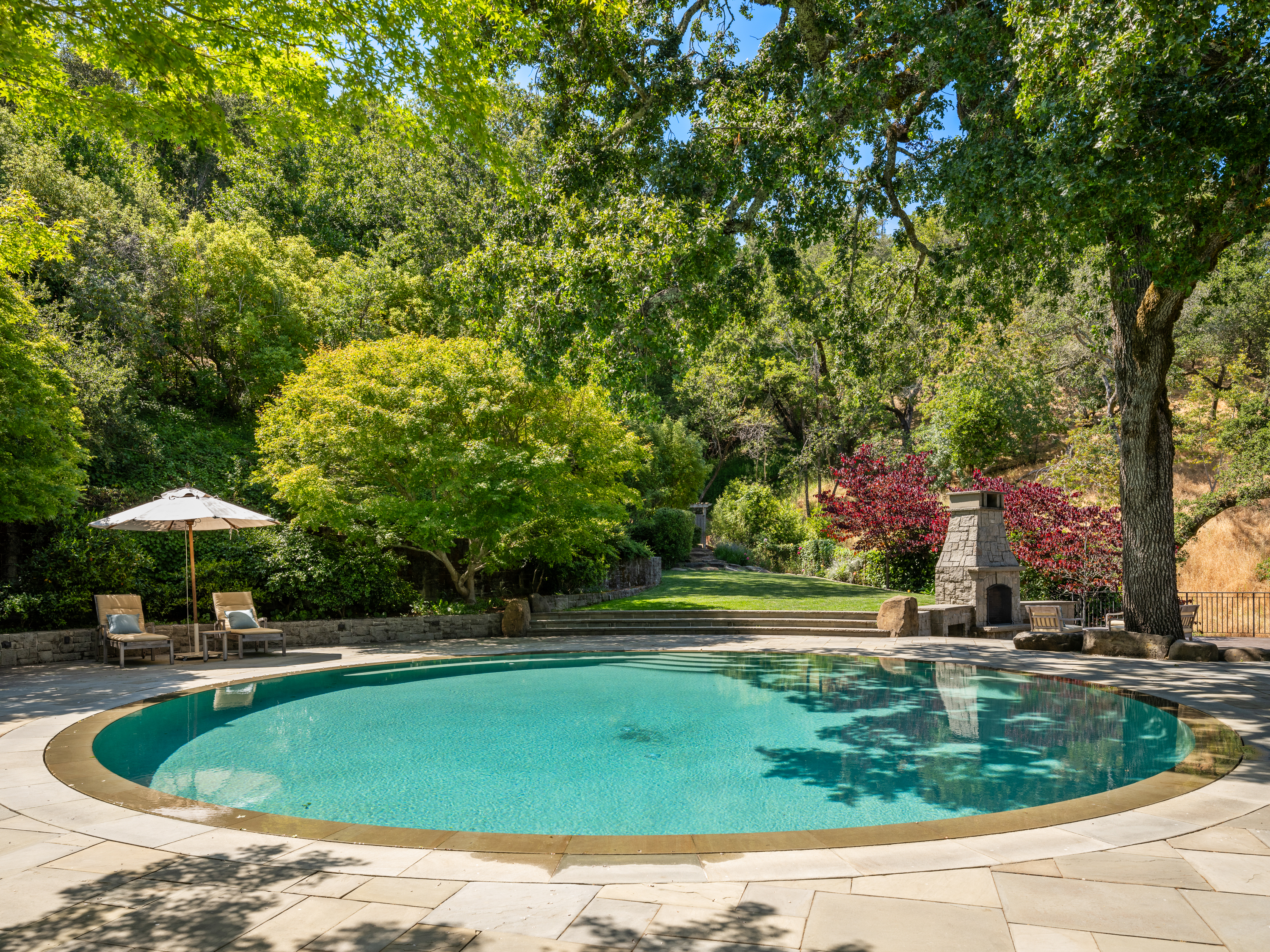 37 Upper Road Ross, CA 94957 - Photo 56 of 68 a view of a swimming pool with a yard