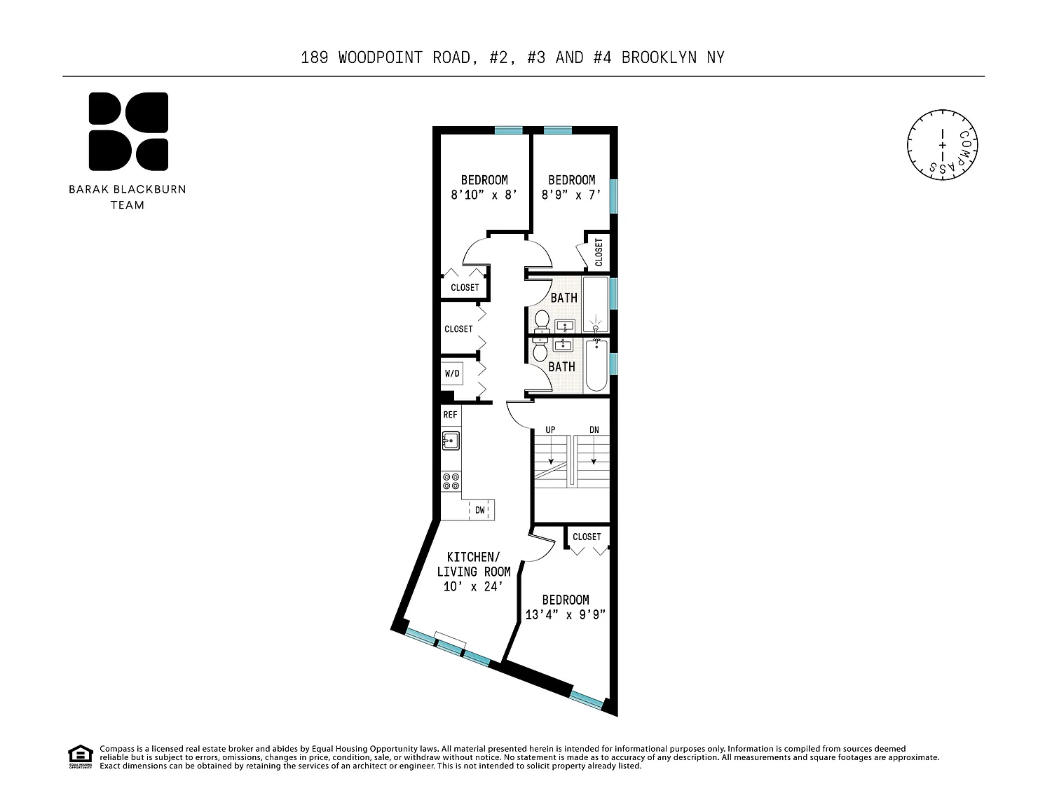 189 Woodpoint Road, Unit 4 Brooklyn, NY 11211 - Photo 6 of 6 a picture of a floor plan