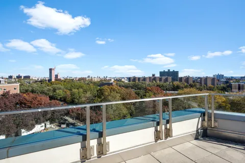 a view of city from a terrace