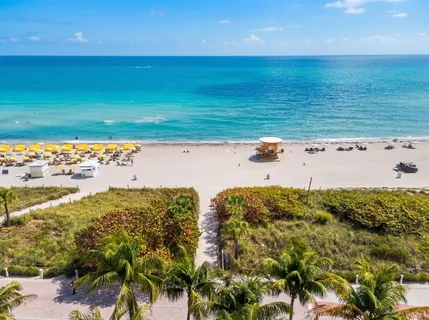 a view of a lake with a mountain