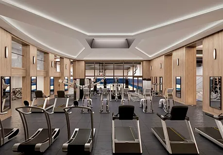 a living room with lots of furniture and white walls