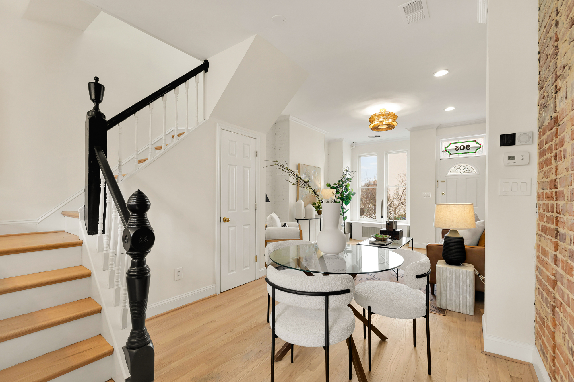 903 F Street Northeast Washington, DC 20002 - Photo 7 of 41 a view of a dining room with furniture and wooden floor