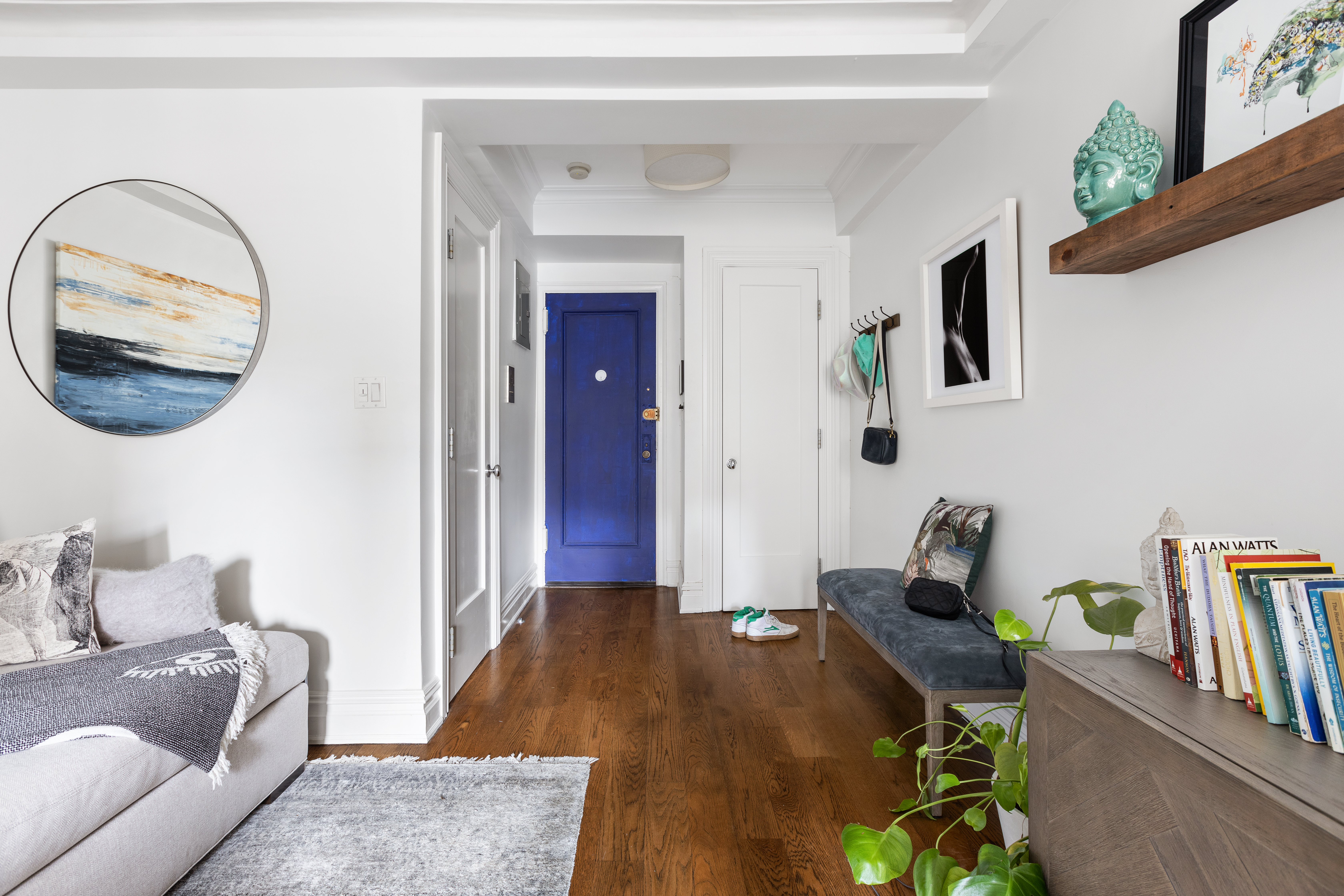 41 West 72nd Street, Unit 6B Manhattan, NY 10023 - Photo 6 of 7 a living room with furniture and a wooden floor