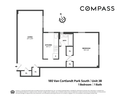 $282,000 | 180 Van Cortlandt Park South, Unit 3B | Kingsbridge