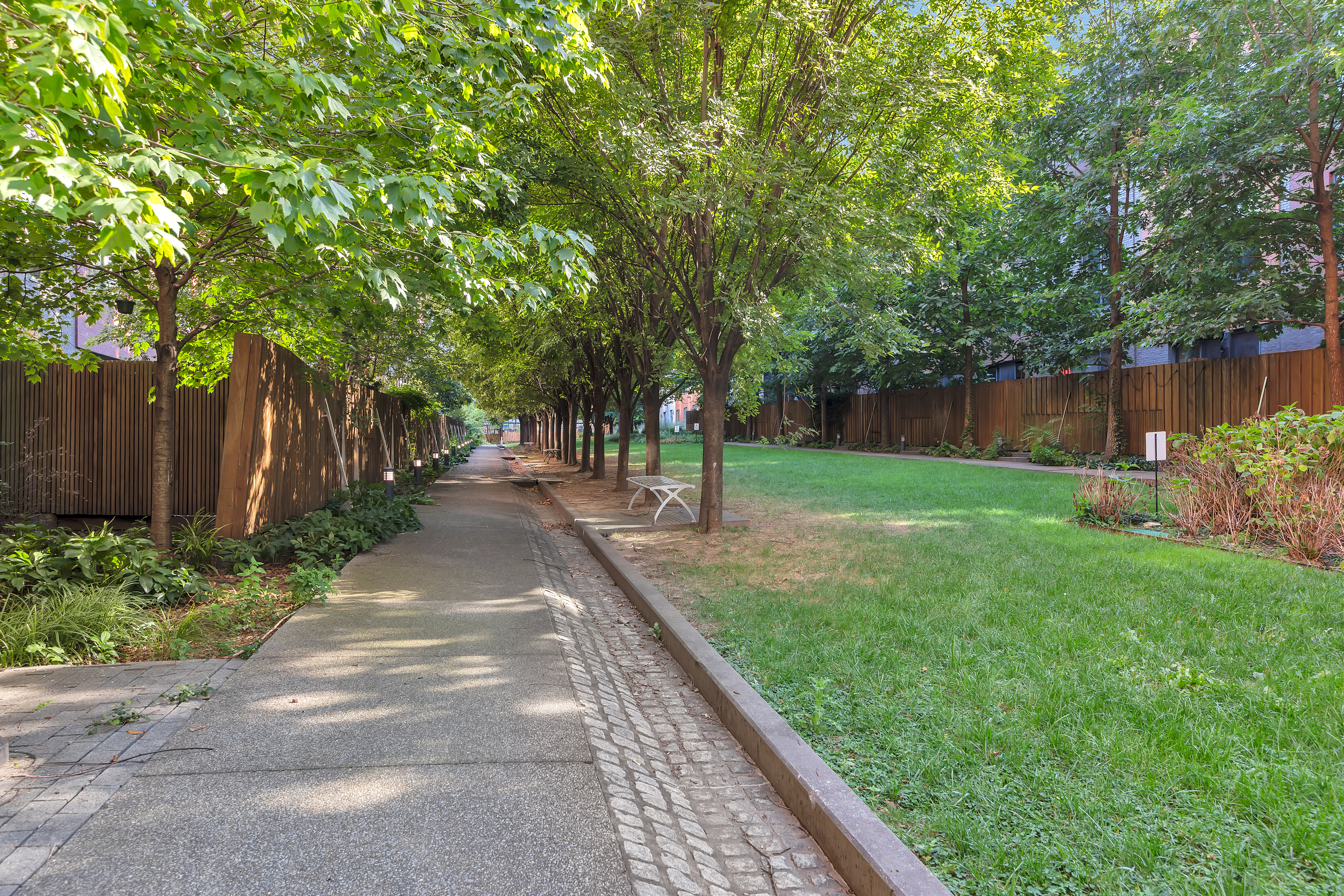8 Vanderbilt Avenue, Unit 4D Brooklyn, NY 11205 - Photo 6 of 8 a view of a backyard with potted plants and large trees