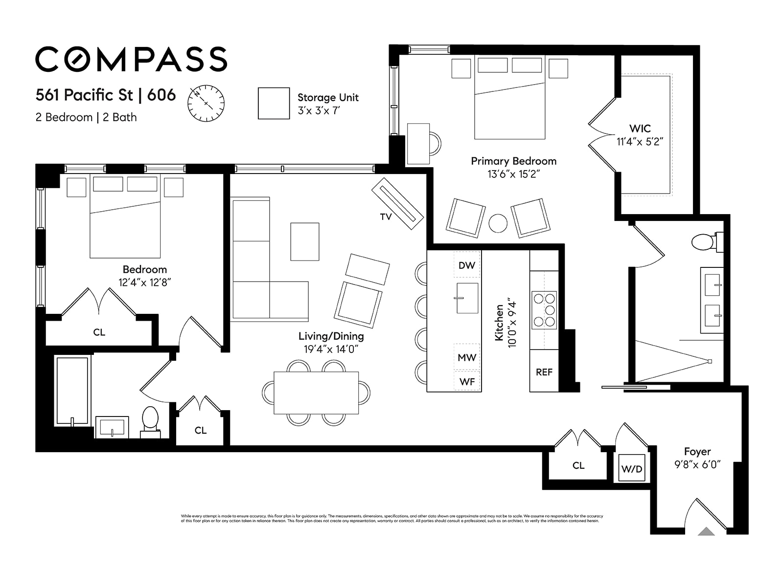561 Pacific Street, Unit 606 Brooklyn, NY 11217 - Photo 17 of 17 a black and white photo of a living room