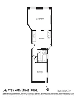 $400,000 | 349 West 44th Street, Unit 1RE | Hell's Kitchen