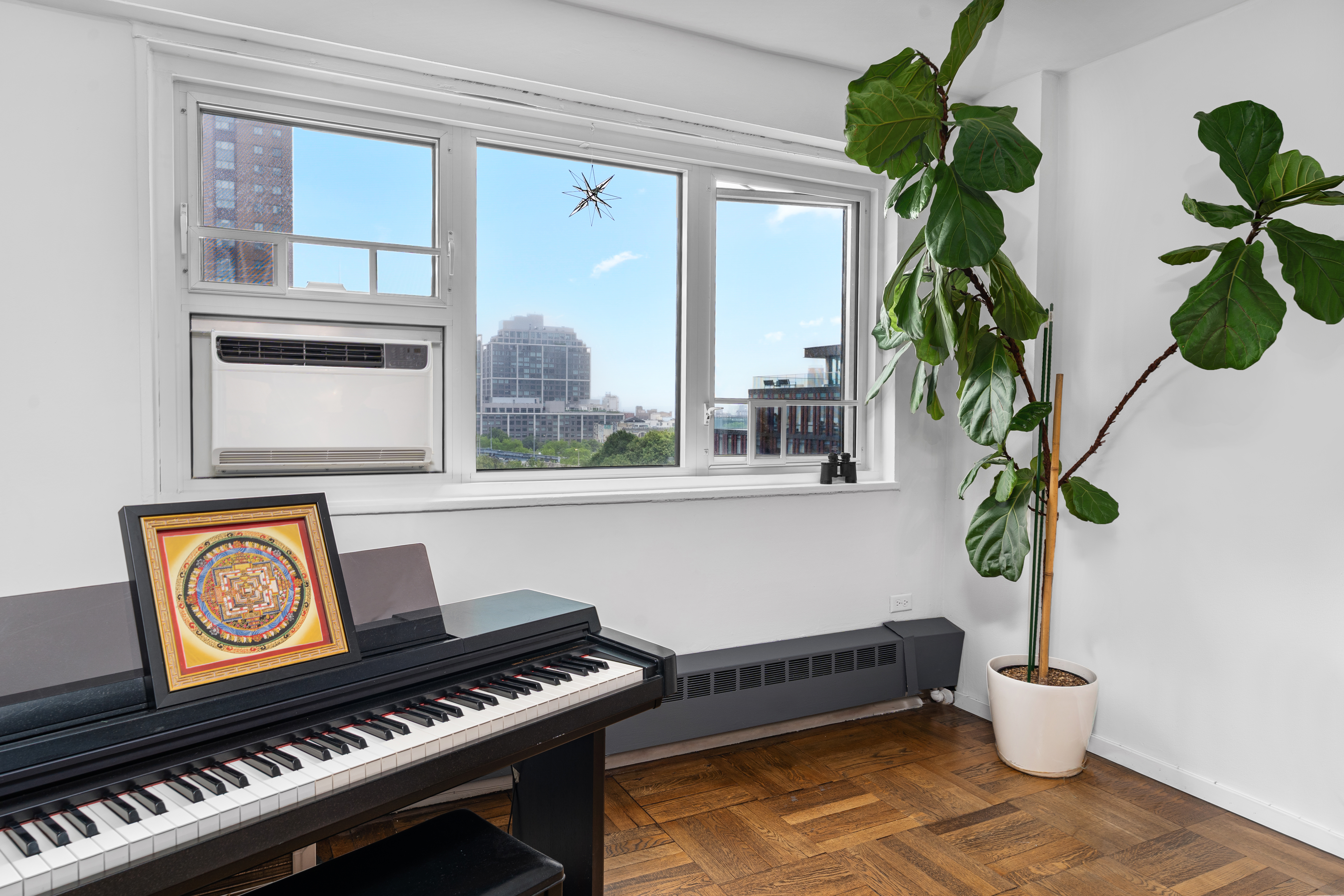 230 Jay Street, Unit 10H Brooklyn, NY 11201 - Photo 3 of 13 a bench sitting in a room next to a window