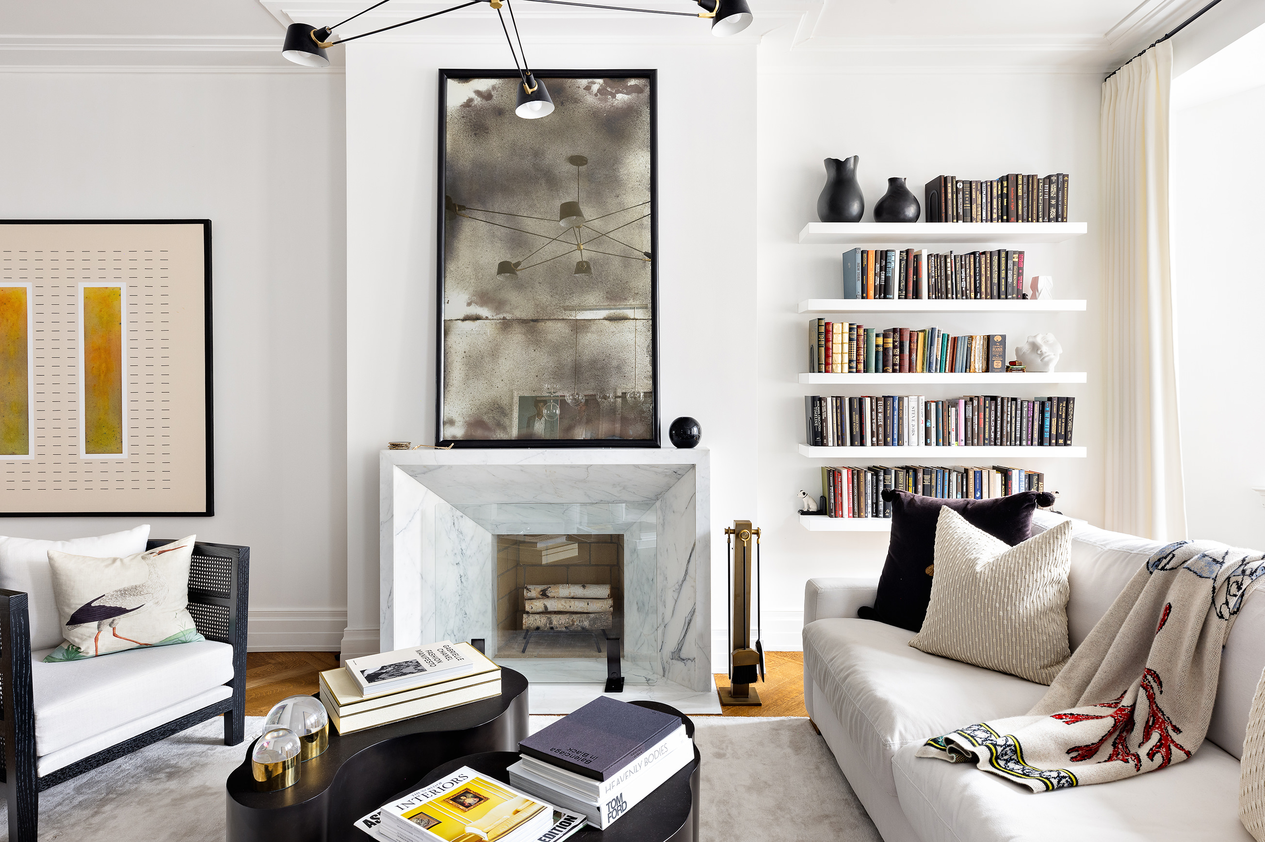 235 West 75th Street, Unit 505 Manhattan, NY 10023 - Photo 3 of 23 a living room with furniture and a fireplace