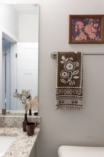 a view of a painting on the wall