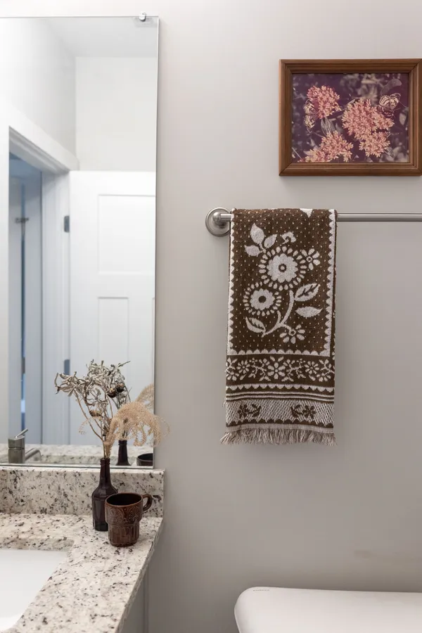 a view of a painting on the wall