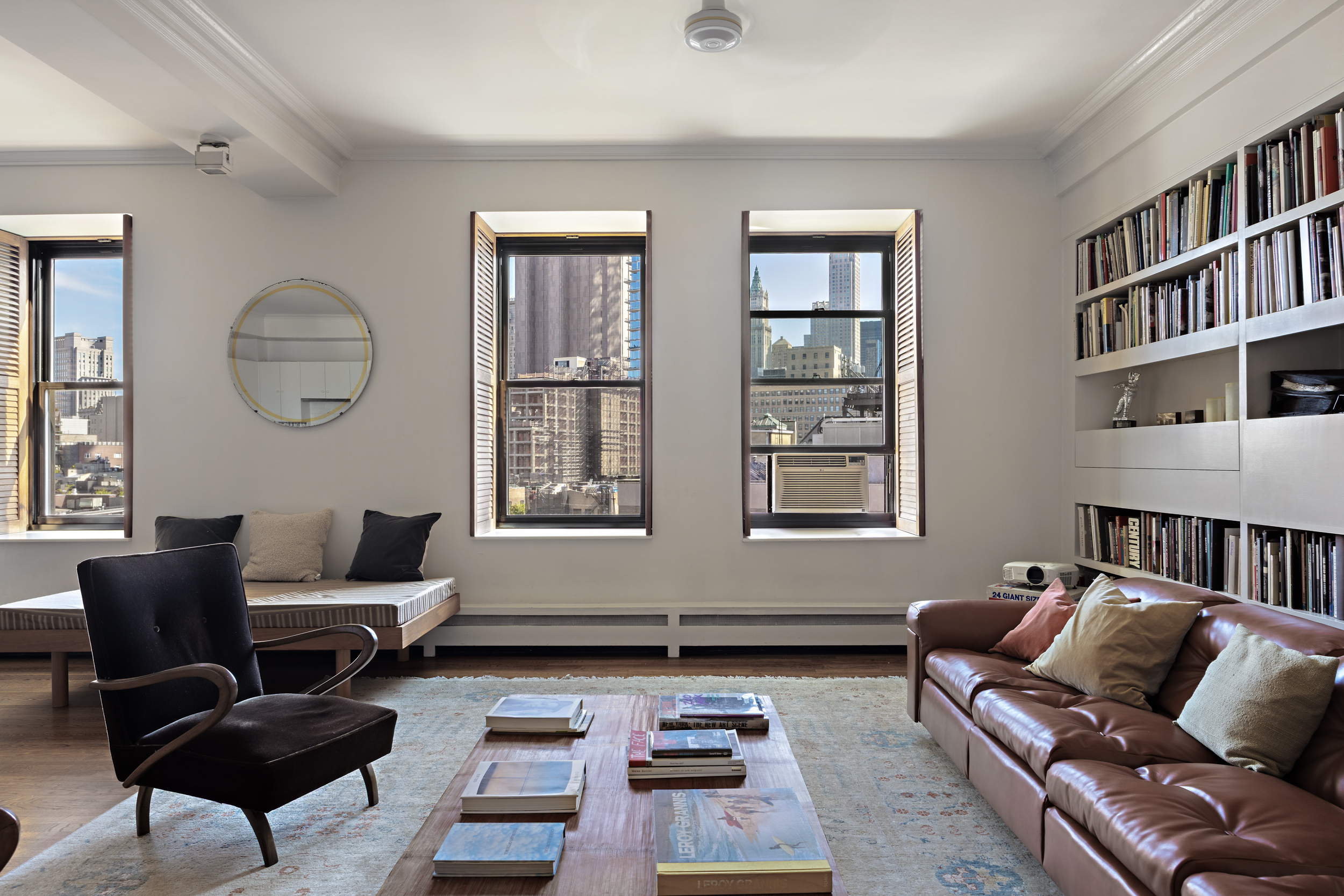260 West Broadway, Unit 10D Manhattan, NY 10013 - Photo 4 of 20 a living room with furniture and two window