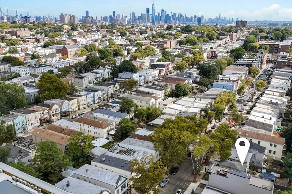 an aerial view of multiple house