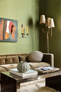 a living room with furniture and a couch