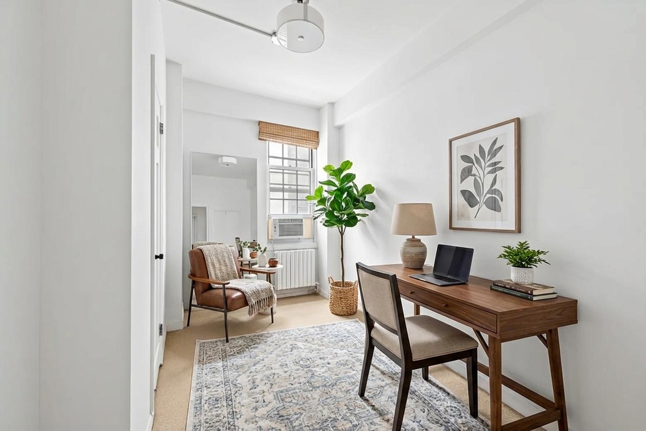 520 East 86th Street, Unit 9B Manhattan, NY 10028 - Photo 13 of 18 a living room with furniture and a potted plant