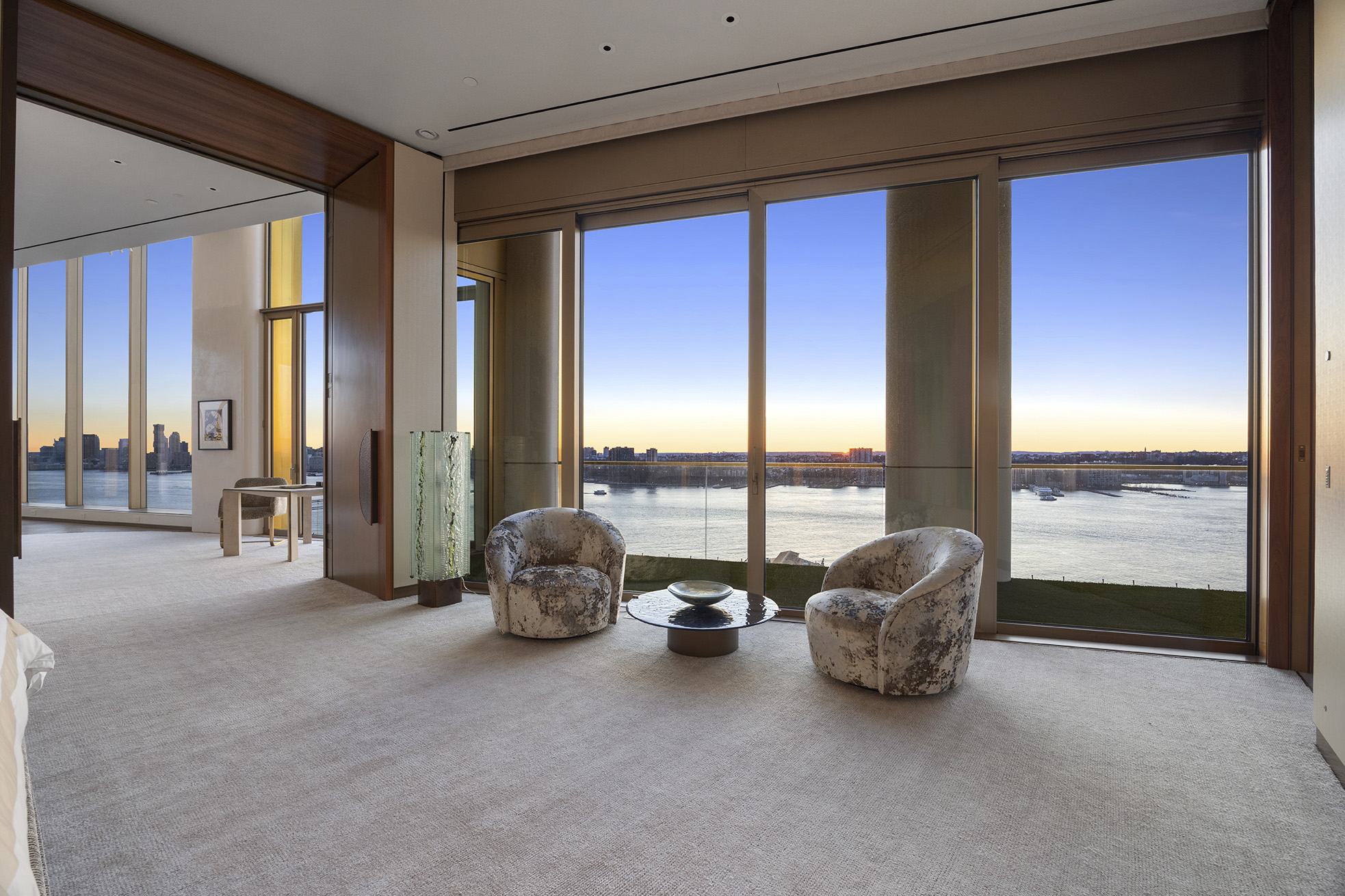 551 West 21st Street, Unit PH Manhattan, NY 10011 - Photo 23 of 51 a room with large windows and balcony view