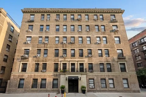 a front view of a building