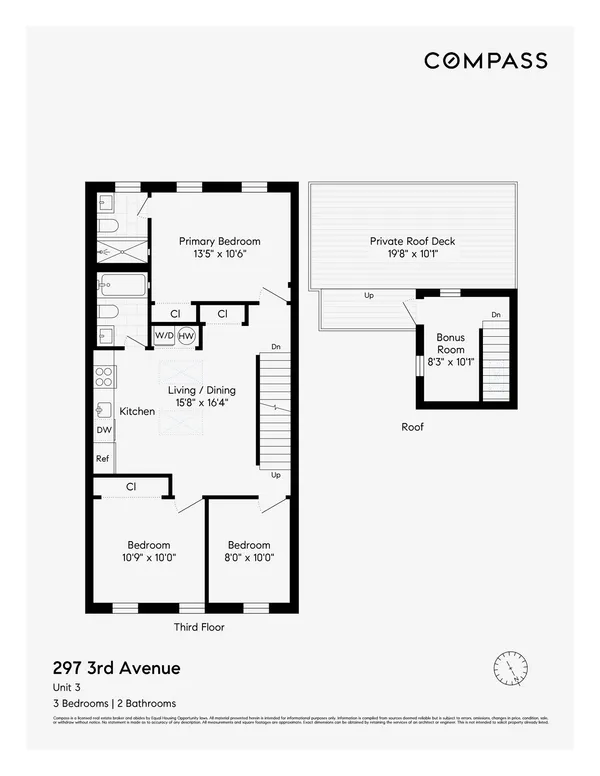 $6,500 | 297 3rd Avenue, Unit PH | Gowanus