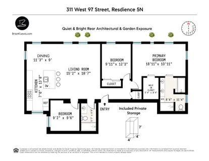 $1,695,000 | 311 West 97th Street, Unit 5N | Upper West Side