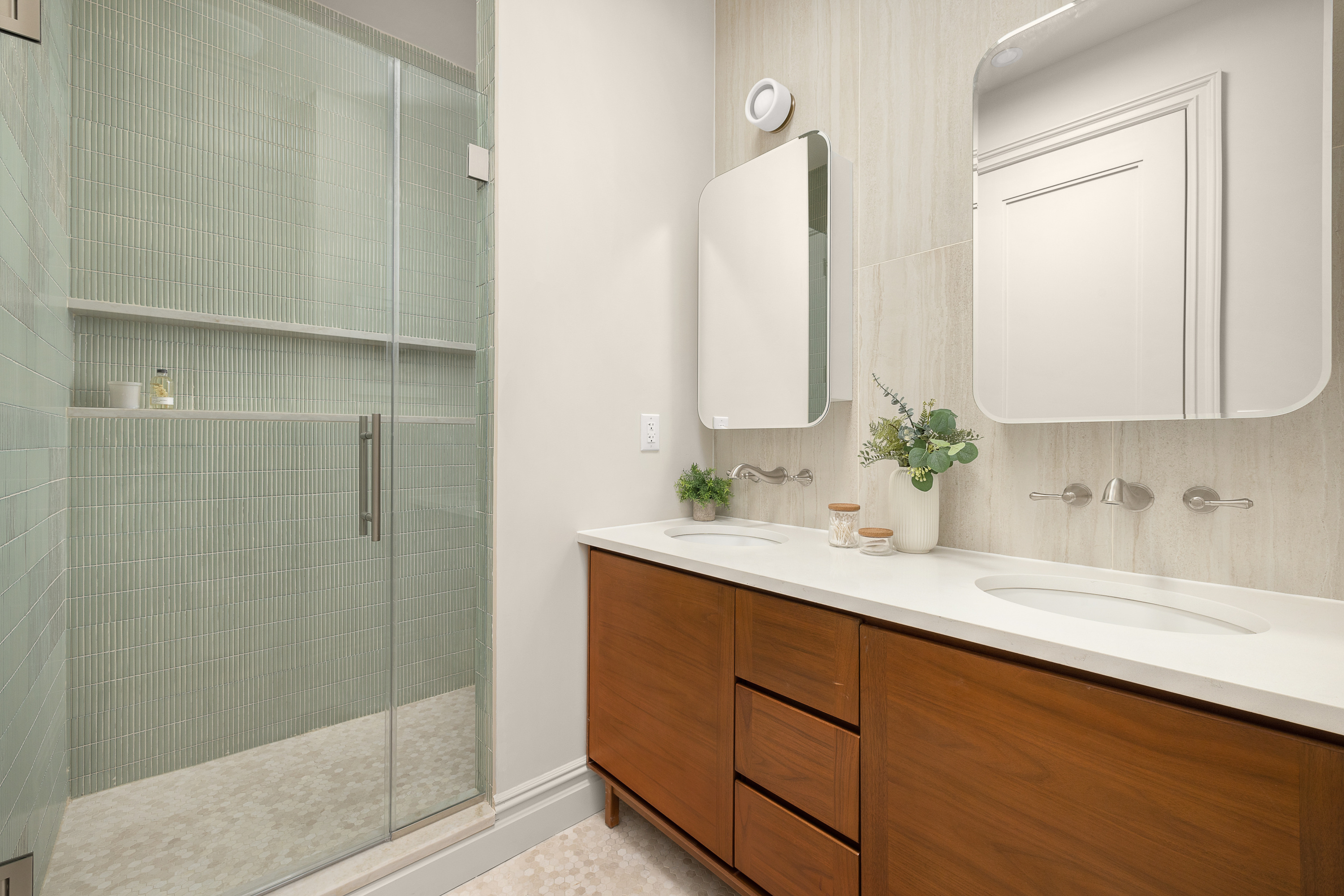 559 MacDonough Street Brooklyn, NY 11233 - Photo 11 of 17 a bathroom with a sink and a mirror