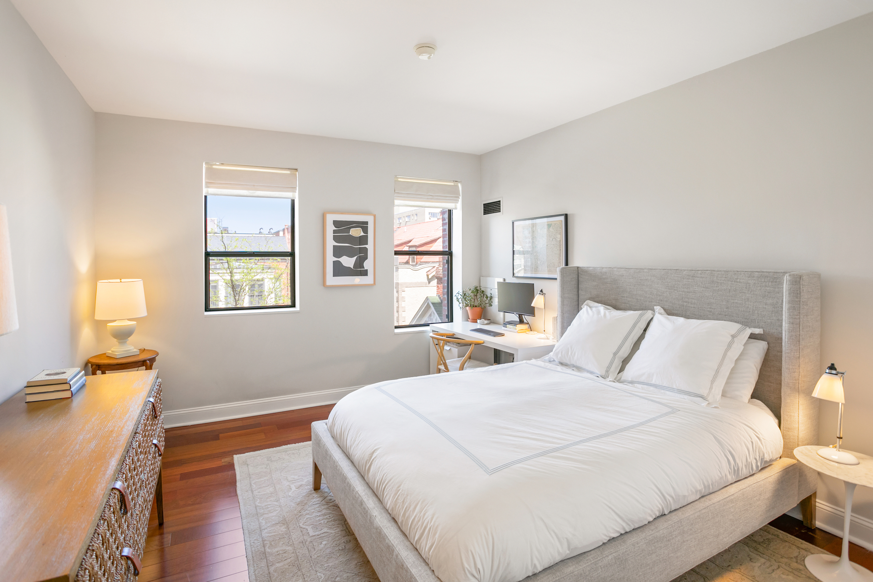 2123 California Street Northwest, Unit D5 Washington, DC 20008 - Photo 11 of 25 a bedroom with bed and a night stand