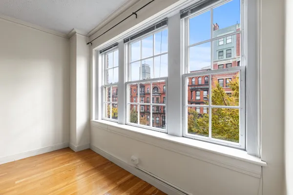 a view of an entryway with a window