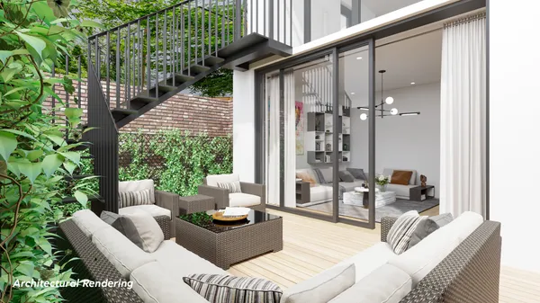 a view of balcony and patio