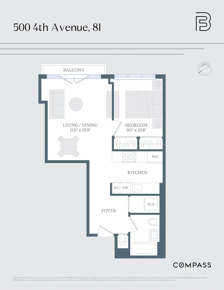 $3,550 | 500 4th Avenue, Unit 8I | Gowanus