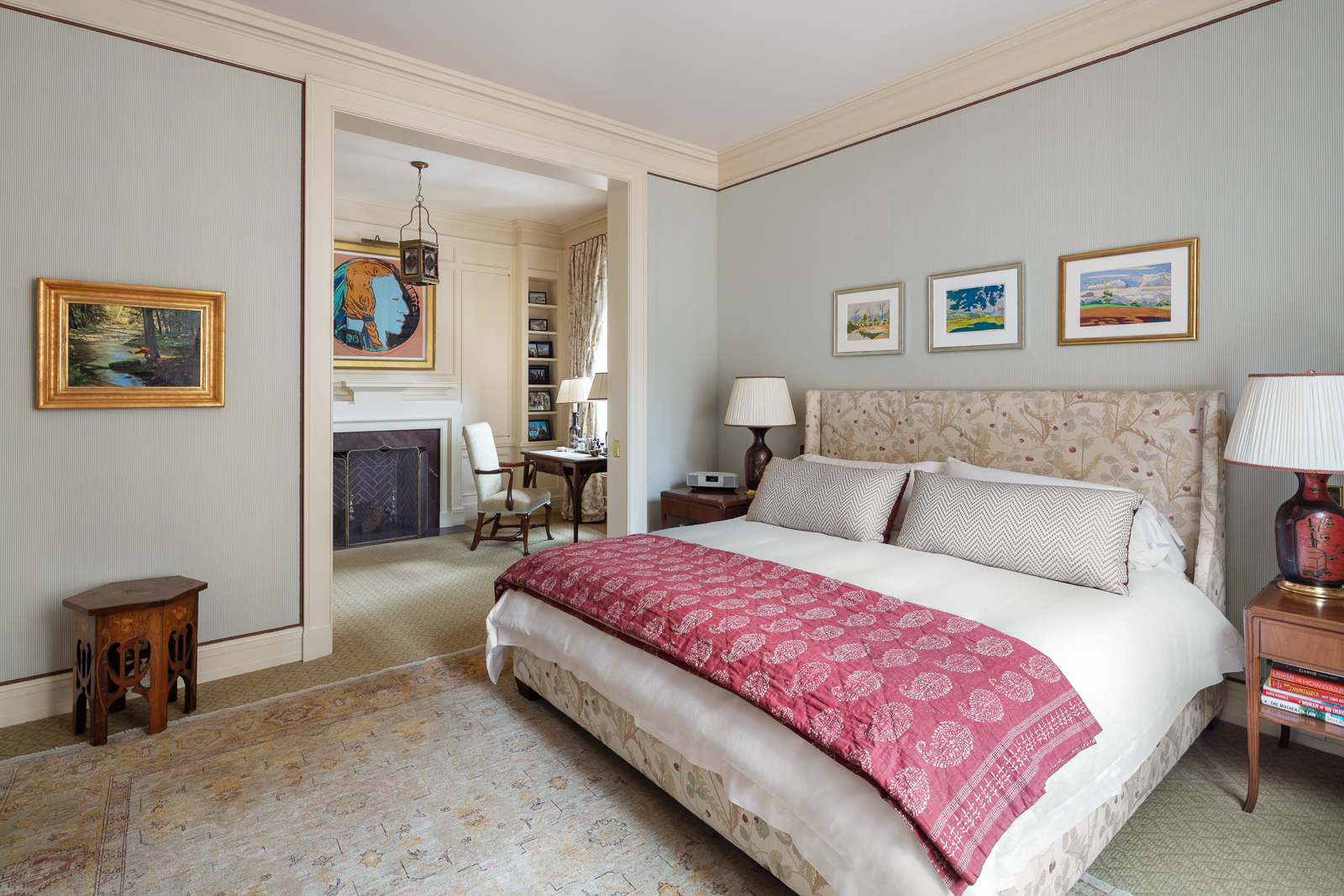 41 Central Park West, Unit 11A Manhattan, NY 10023 - Photo 16 of 17 a spacious bedroom with a bed and a table in it