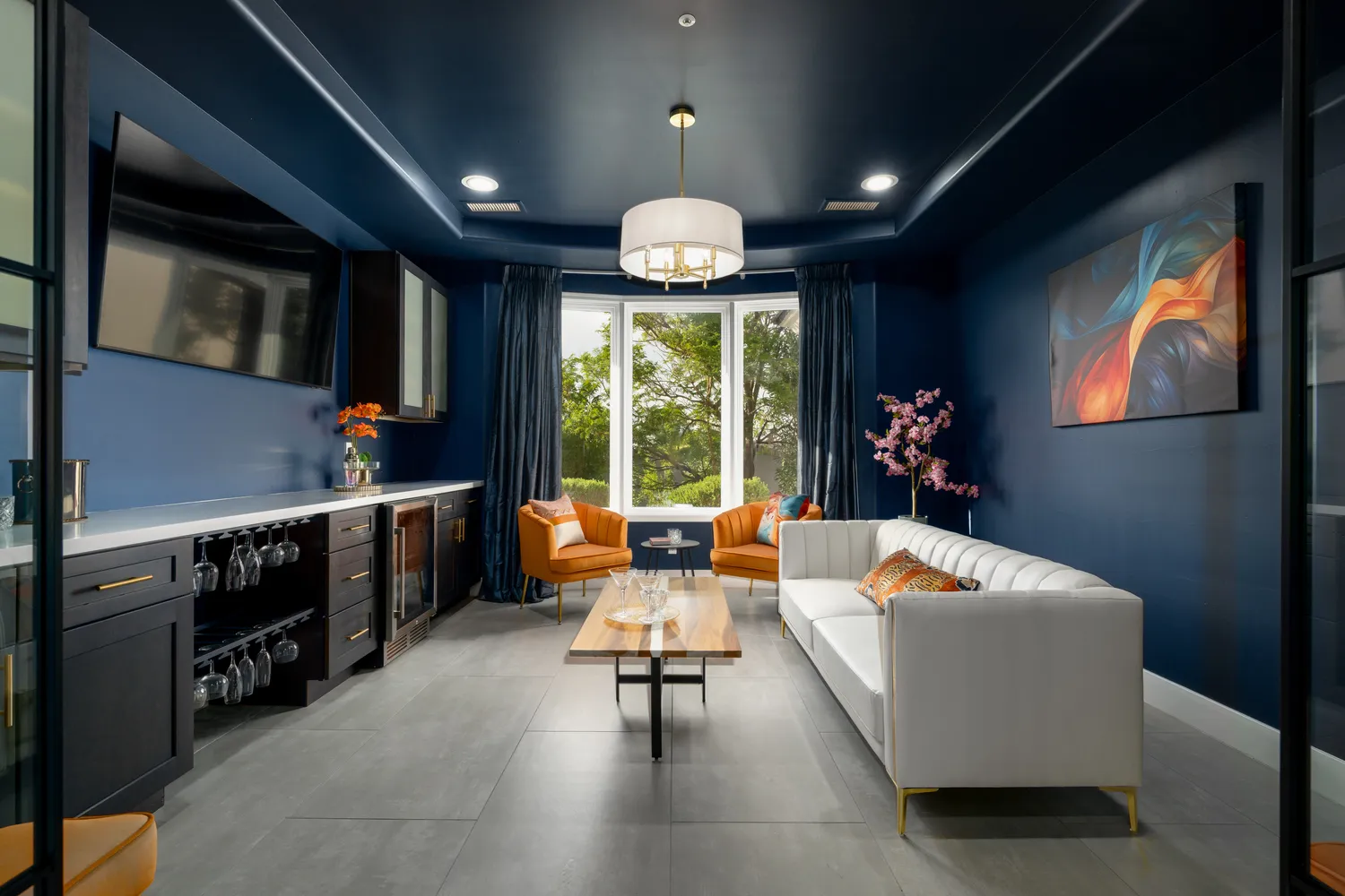 a spacious bathroom with a double vanity sink mirror and double