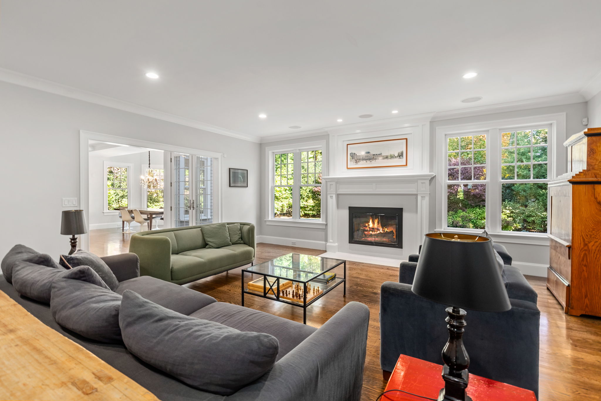 9 Wynnewood Road Wellesley Hills, MA 02481 - Photo 8 of 27 a living room with furniture window and a fireplace