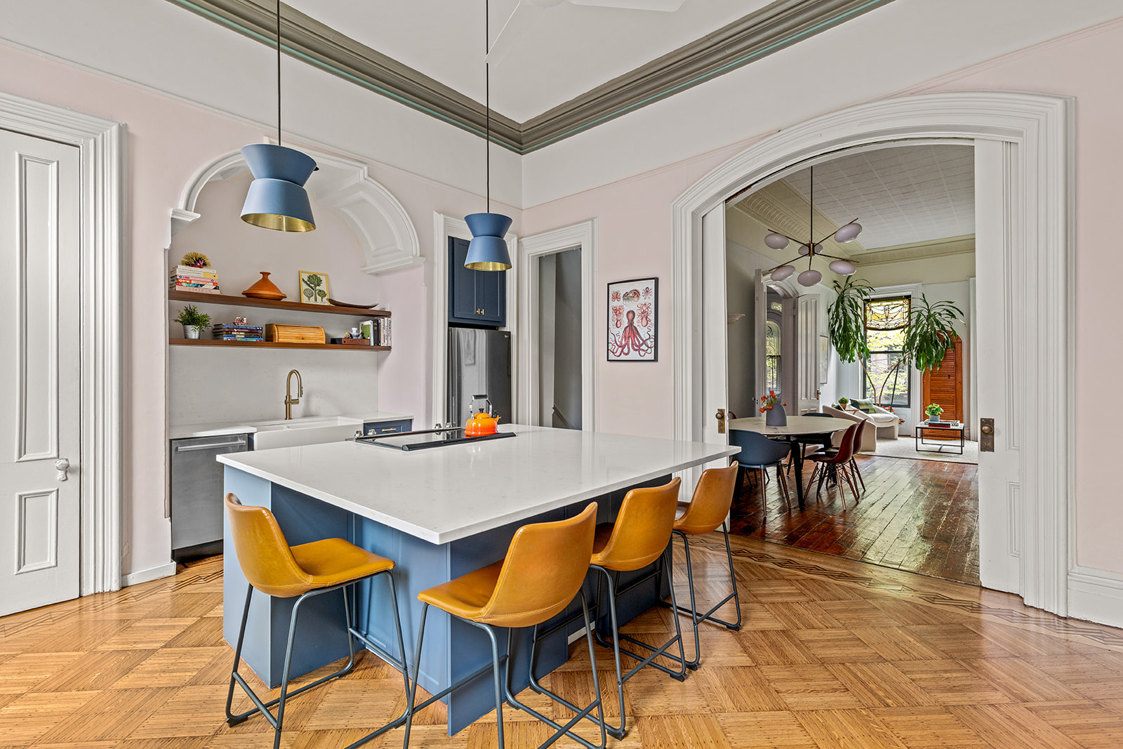 417 6th Street Brooklyn, NY 11215 - Photo 6 of 21 a view of a dining room with furniture and chandelier