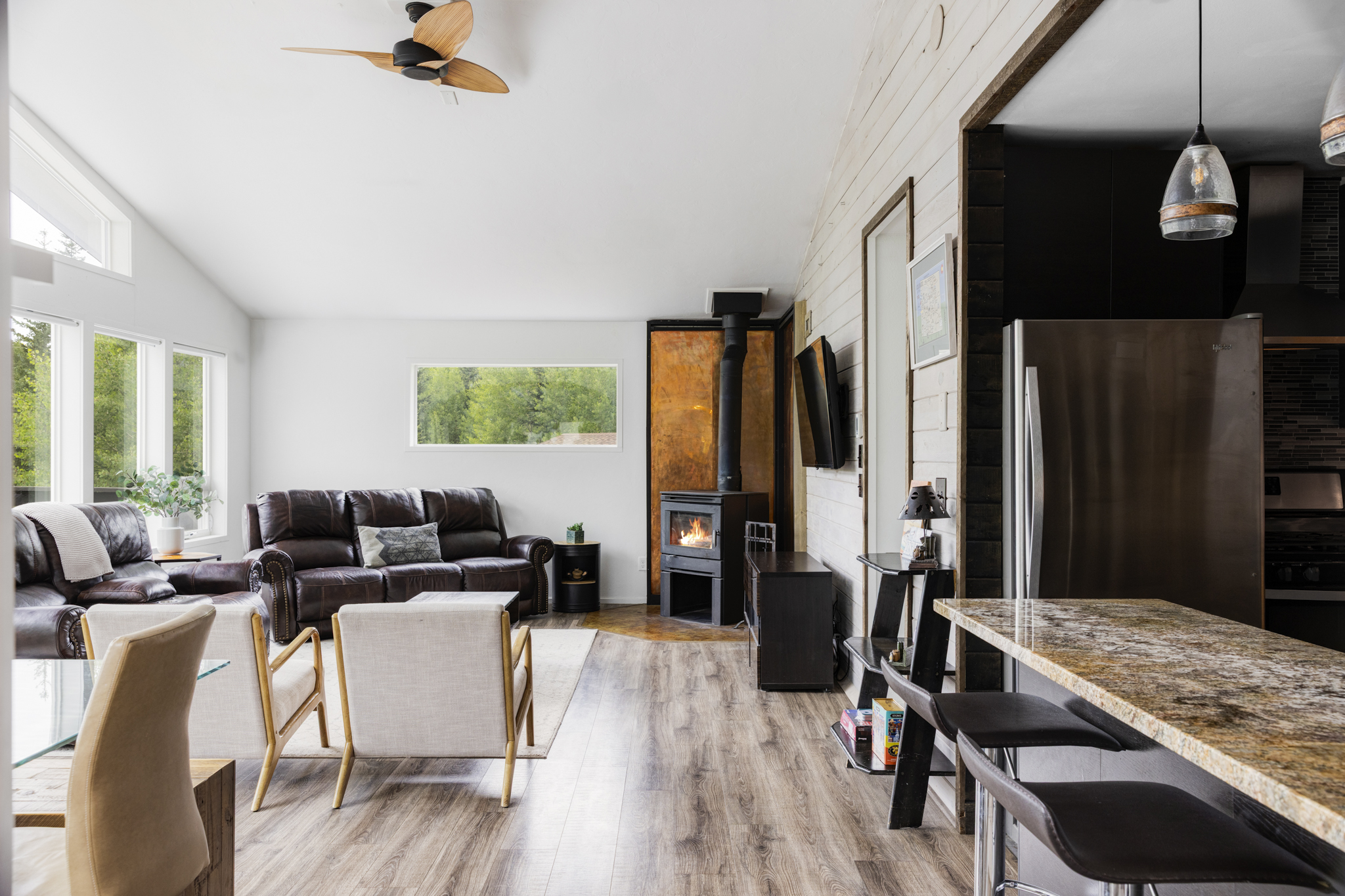 133 Gold Run Road Alma, CO 80420 - Photo 3 of 46 a living room with furniture and wooden floor