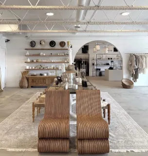 a picture of a table and a clock on the wall