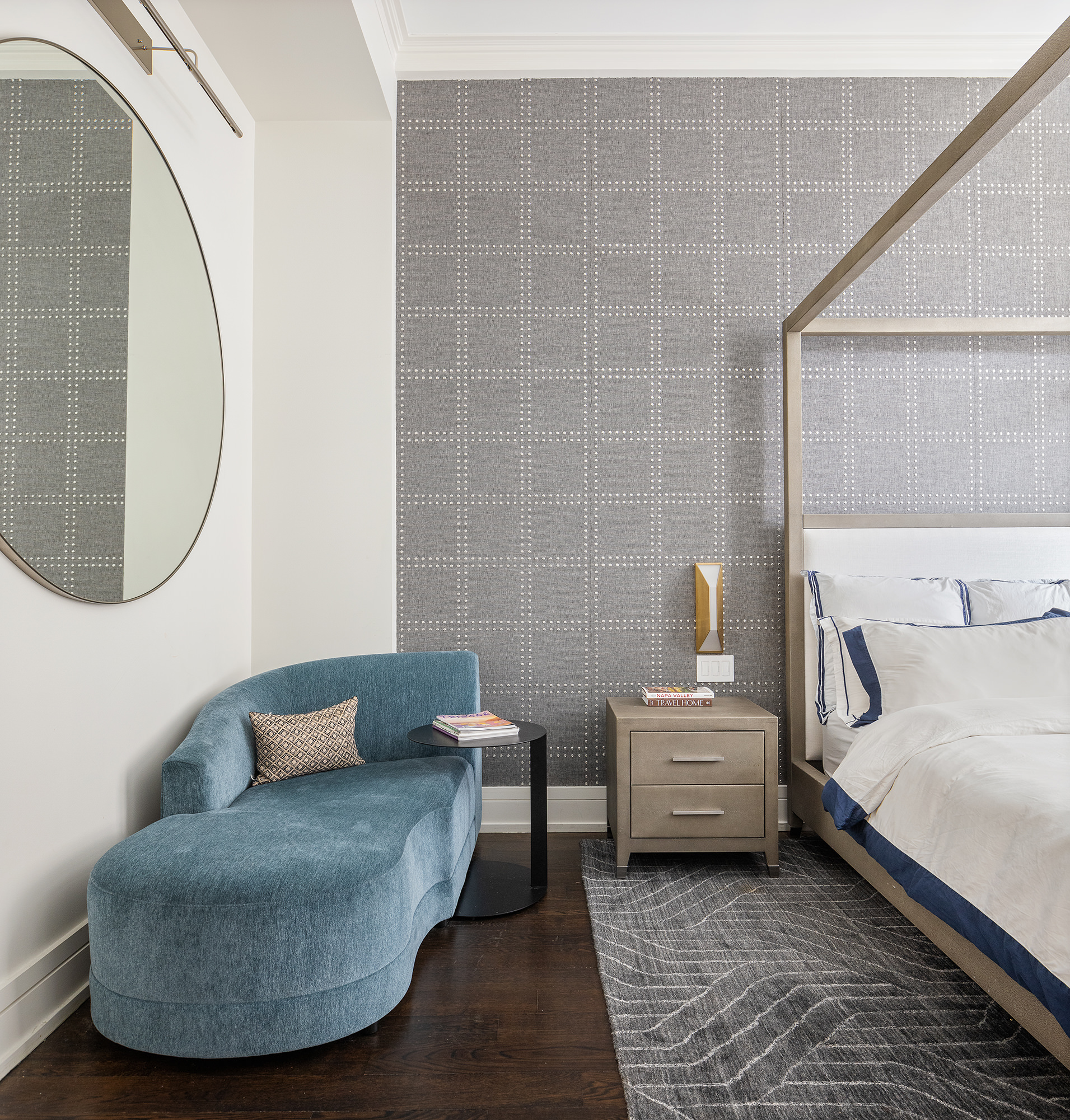 260 Park Avenue South, Unit 6B Manhattan, NY 10010 - Photo 8 of 13 a bedroom with a bed and a mirror