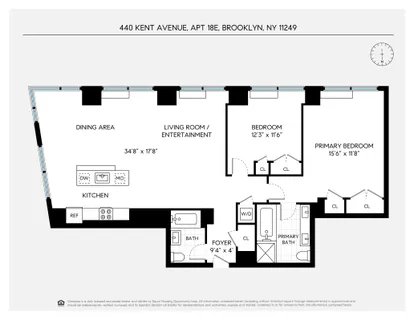 $1,499,000 | 440 Kent Avenue, Unit 18E | Williamsburg