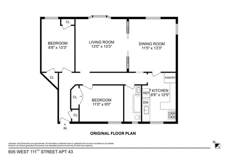 $975,000 | 605 West 111th Street, Unit 43 | Morningside Heights