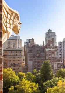 a view of a city with tall buildings